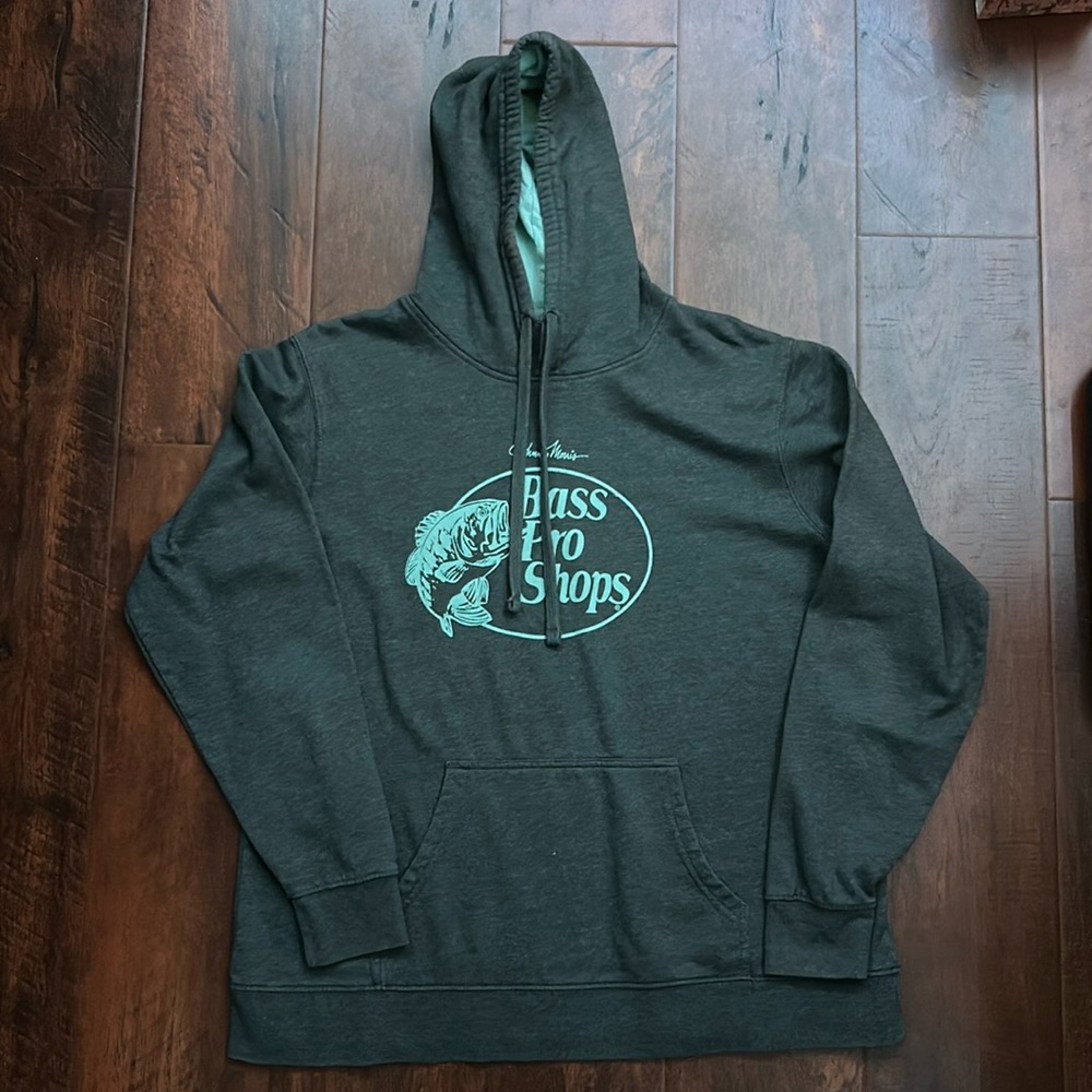 Grey and blue Bass Pro Shops Hoodie